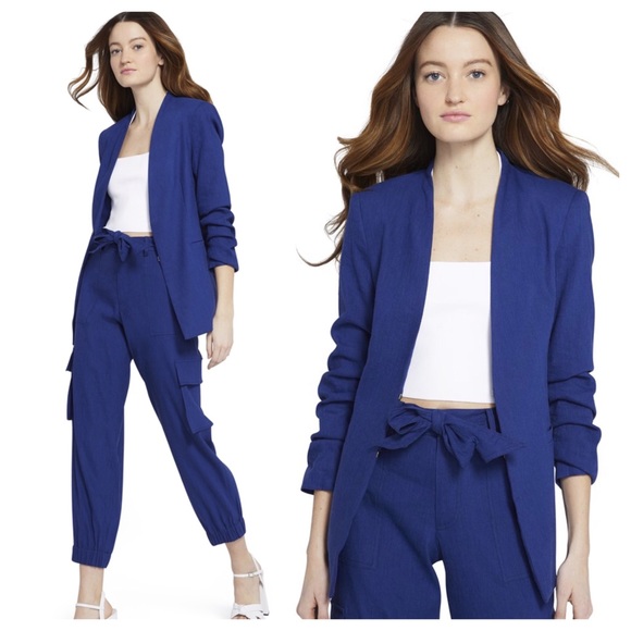 Alice + Olivia Jackets & Blazers - ALICE + OLIVIA Jerri Long Collarless Blazer